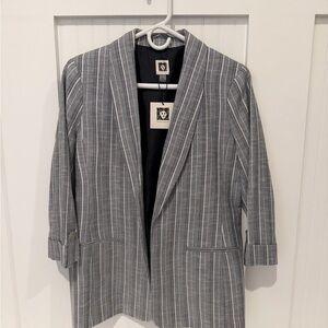 Anne Klein Navy and White Striped Blazer NWT